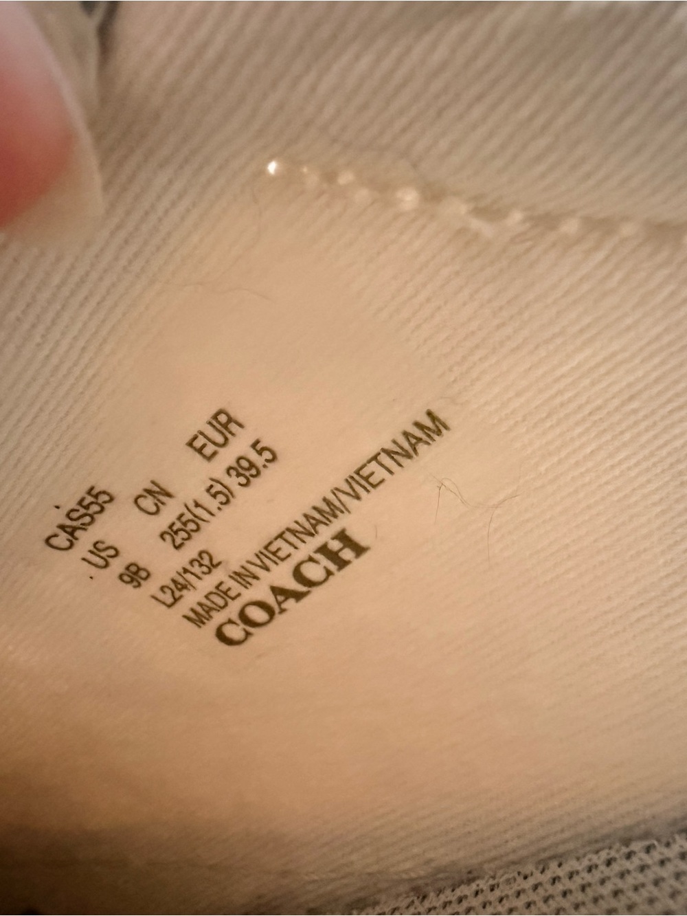 Coach Light Beige Canvas Low-Top Sneakers with Signature Detail - Picture 4 of 5